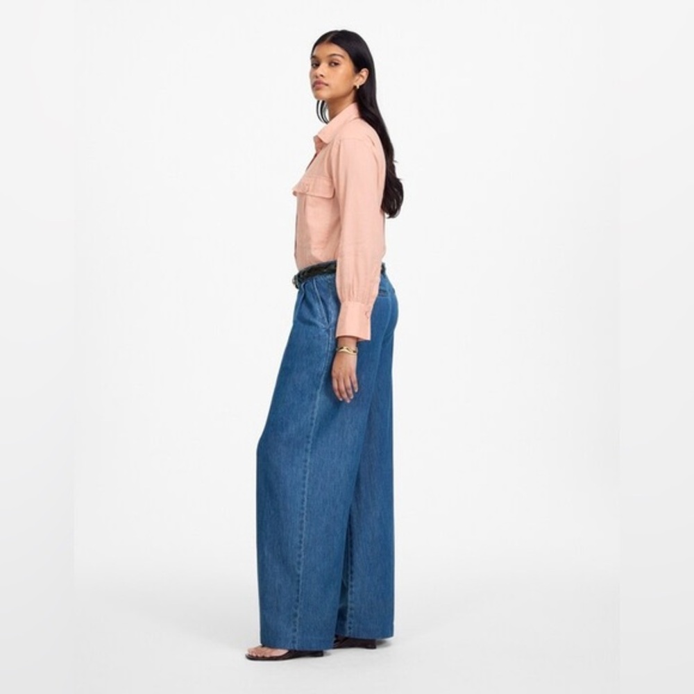 Madewell Blue The Harlow Superwide-Leg Jean in McNair Wash: Airy Denim Edition - Picture 4 of 9